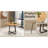 43.3" Round Dining Table For 4-6 People, MDF Wood Tabletop With Sturdy Metal Legs, Modern Kitchen Table With X-Shaped Base, Easy Assembly, Large Round Dinner Table For Dining Room, Living Room & Apart-2102085930
