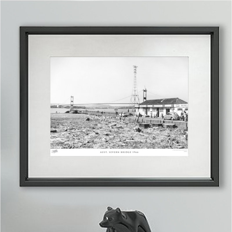 Aust, Severn Bridge 1966 - Single Picture Frame Print, 45cm H X 60cm W x 2cm D