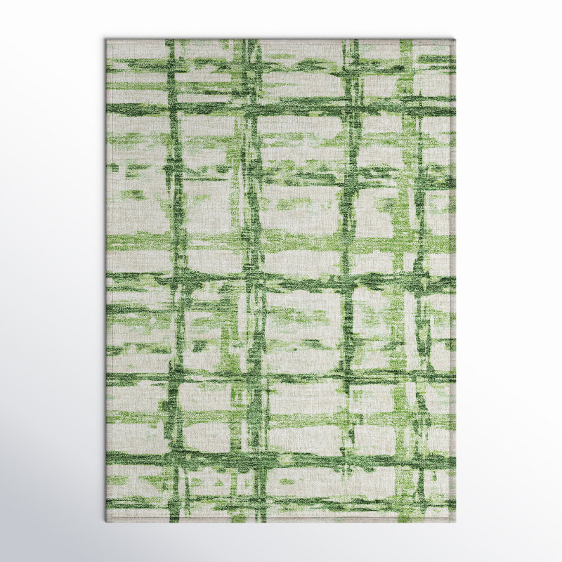 Tapis vert intérieur / extérieur lavable à la machine Mahaney ACN745, Rectangle 1 pi 8 po x 2 pi 6 po
