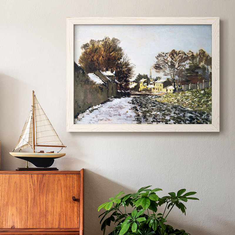 «Snow At Argenteuil», 1874, reproduction d'art sur toile, Blanc, H 18 po x l 26 po x P 1,5 po
