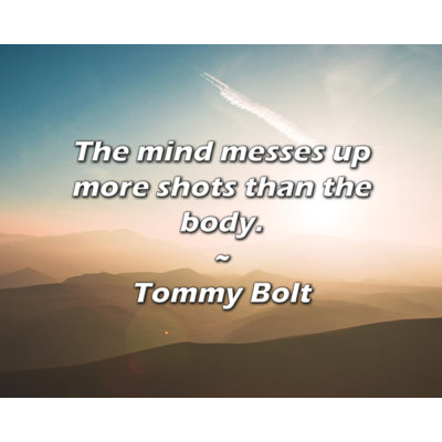 Citation de Tommy Bolt: L'esprit gâche plus de coups que le corps.