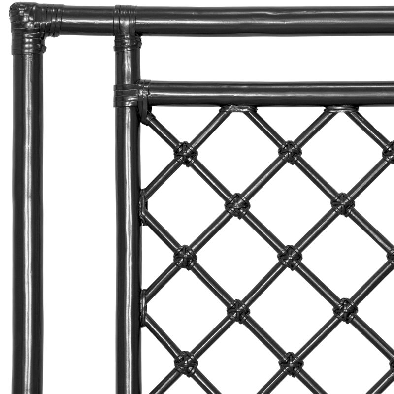 X & Diamond Low Profile Platform Bed, Black, Twin XL