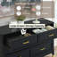 Commode 6 tiroirs pour chambre à coucher Walter, commode moderne l 47,3 po, rangement de tiroir en bois pour vêtements, entrée, couloir, chambre de bébé ou salon, noir-940946899