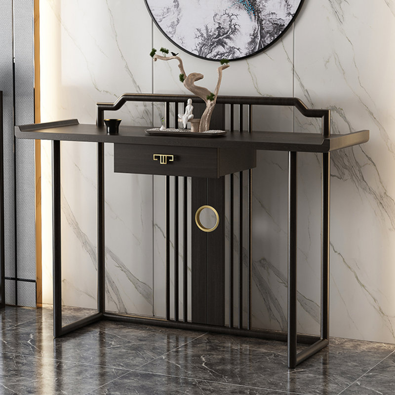 New Chinese-style solid wood console table, 39.3" H x 70.8" W x 13.7" D