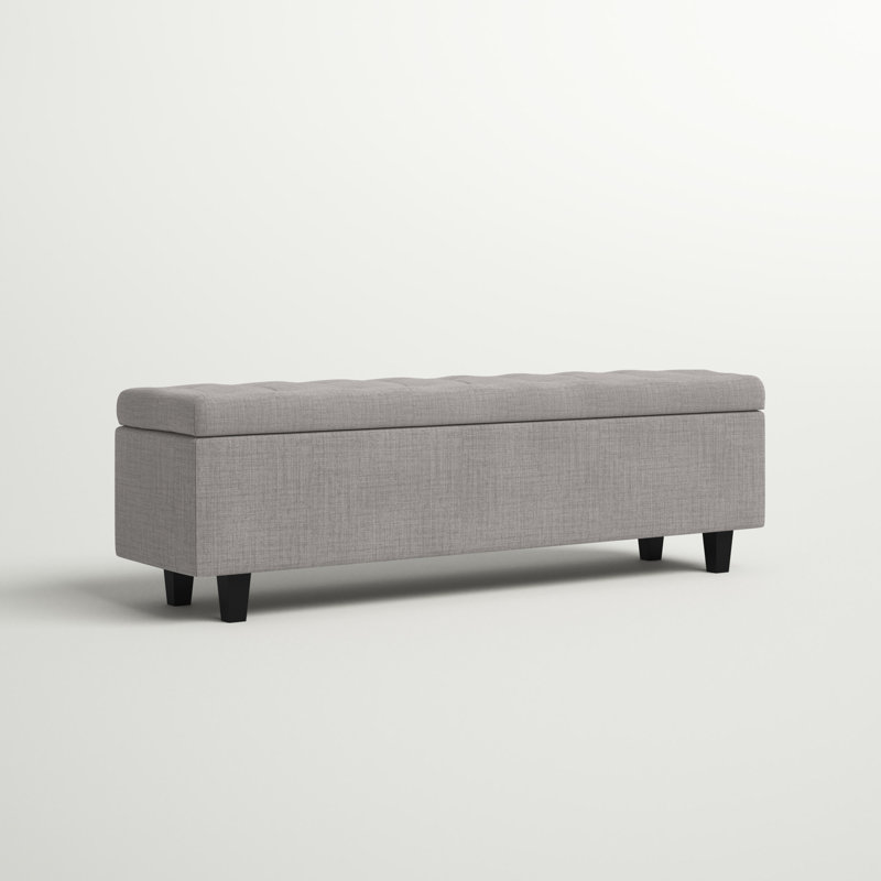 Banc de rangement rembourré Belvilus, Gris
