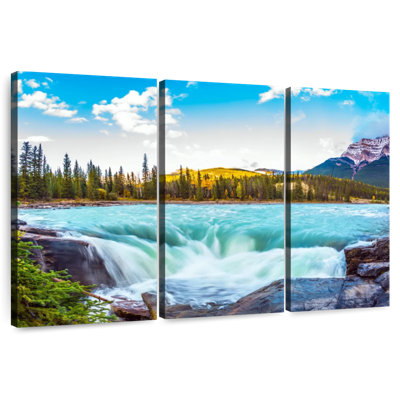 Alvord Athabasca Waterfall In Jasper Park