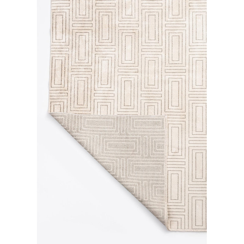Alysin Rectangle Geometric Cotton and Viscose Indoor / Outdoor Area Rug, Rectangle 240 x 300cm