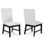 5 pièces pour la salle à manger: table rectangulaire contemporaine avec finition grise patinée et chaises rembourrées sur base foncée - une table, une base finie, une pièce sophistiquée