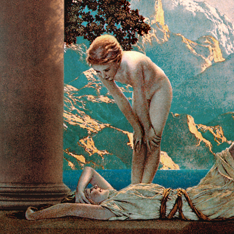«Day Break, 1922» par Maxfield Parrish, reproduction d'art encadrée, H 20 po x l 28,5 po x P 1,75 po