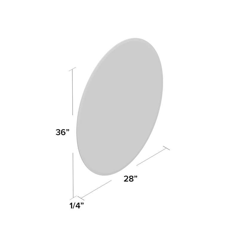 Caimen Flat Wall Mirror, 36" H x 28" W