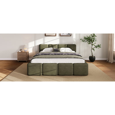 Platform Bed, Upholstery Grounded Beds