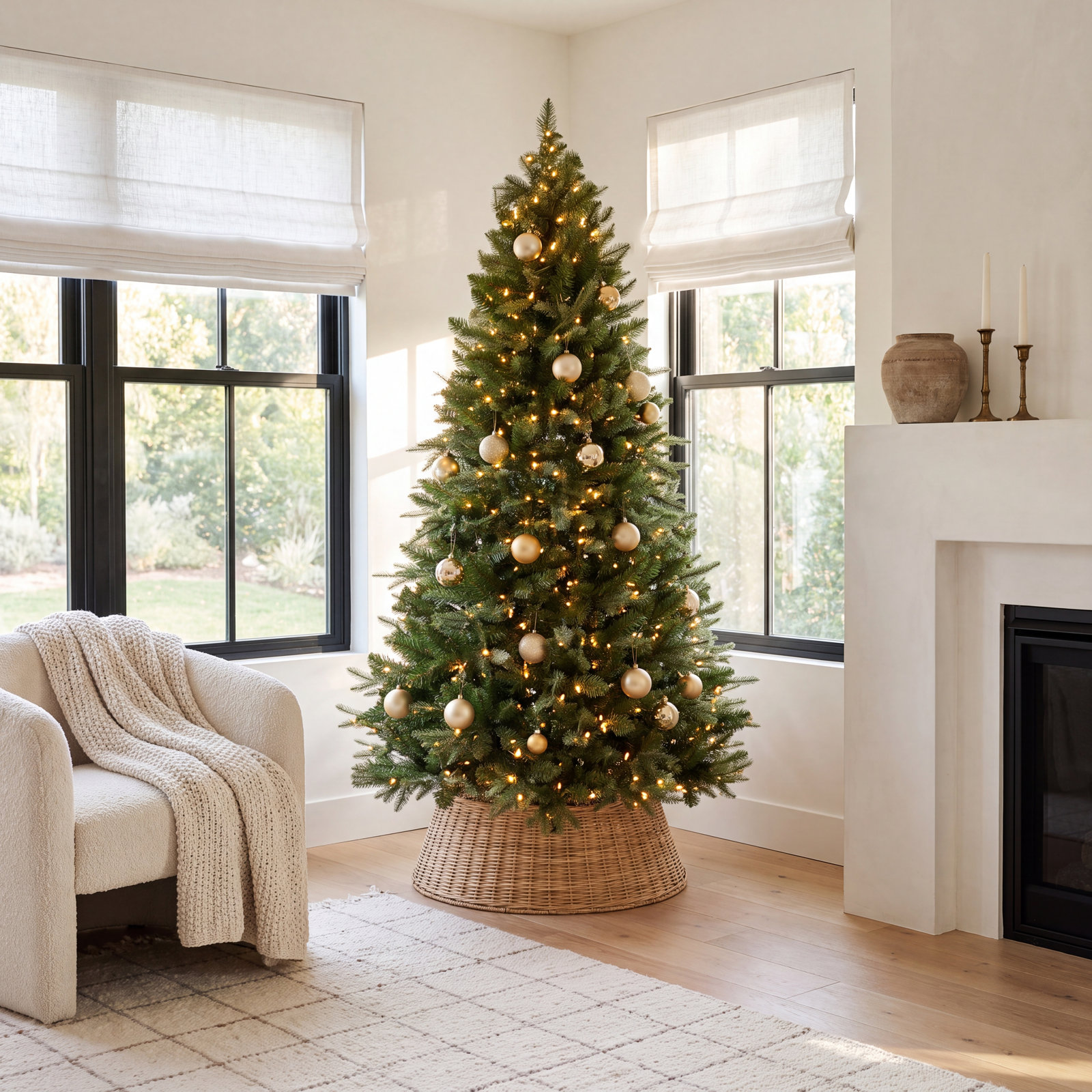 Pre-Lit Fir Christmas Tree, 7.5' 