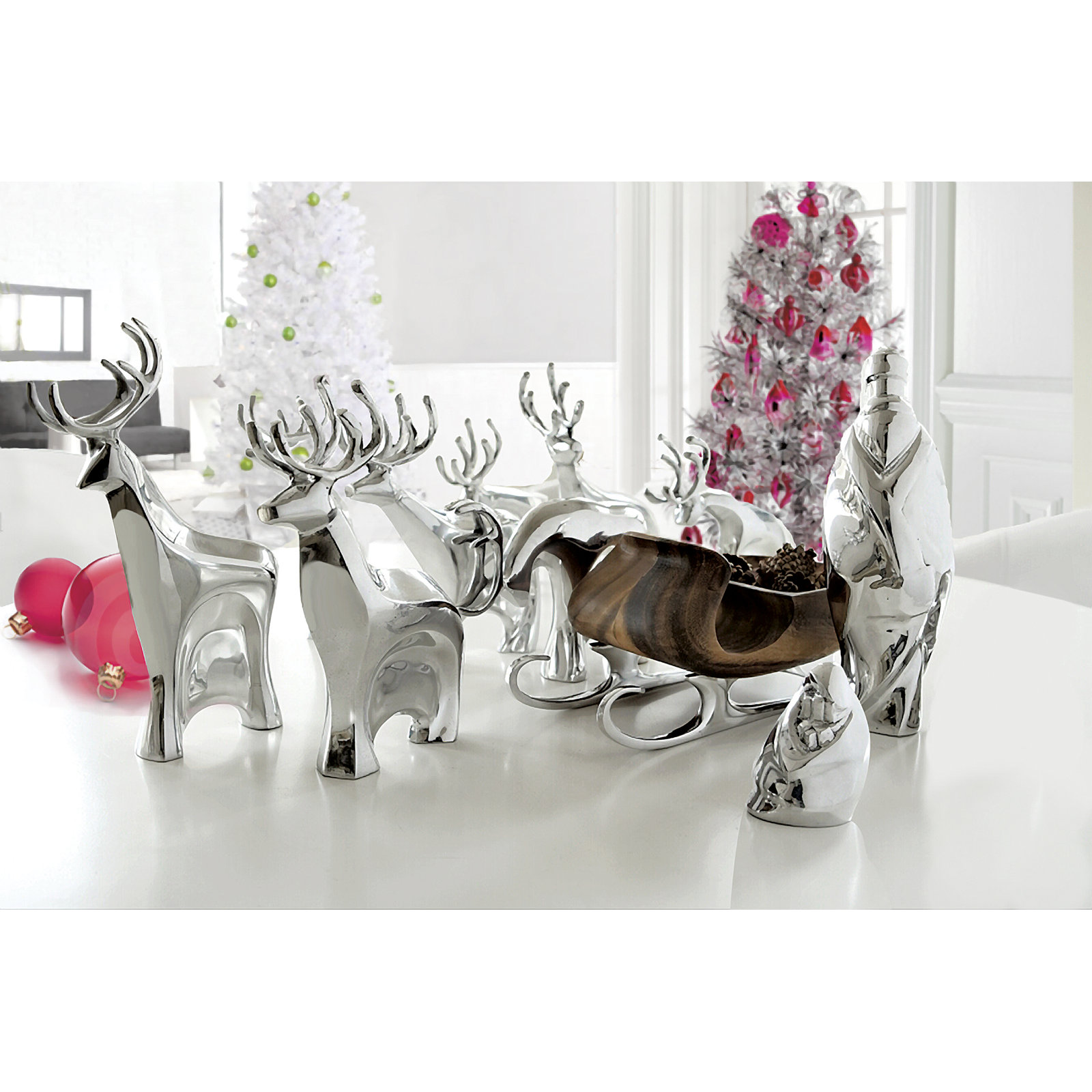 Nambé Holiday Gifts Mini Dasher Reindeer Set