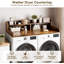 Comptoir de laveuse-sécheuse à 2 niveaux 54 po x 27,5 po, plateau à linge avec tablette / tiroirs de rangement, blanc-123949320
