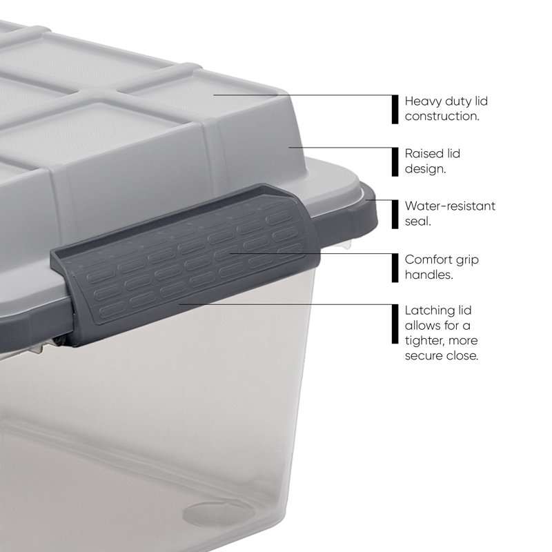 Curver Plastic Storage Tub & Tote, H 8,40 po x l 11,70 po x P 16,30 po