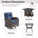 Aluel 7-Pieces Outdoor Wicker Rocking and Swivel Chairs & Fire Pit Table Conversation Set With Cushions