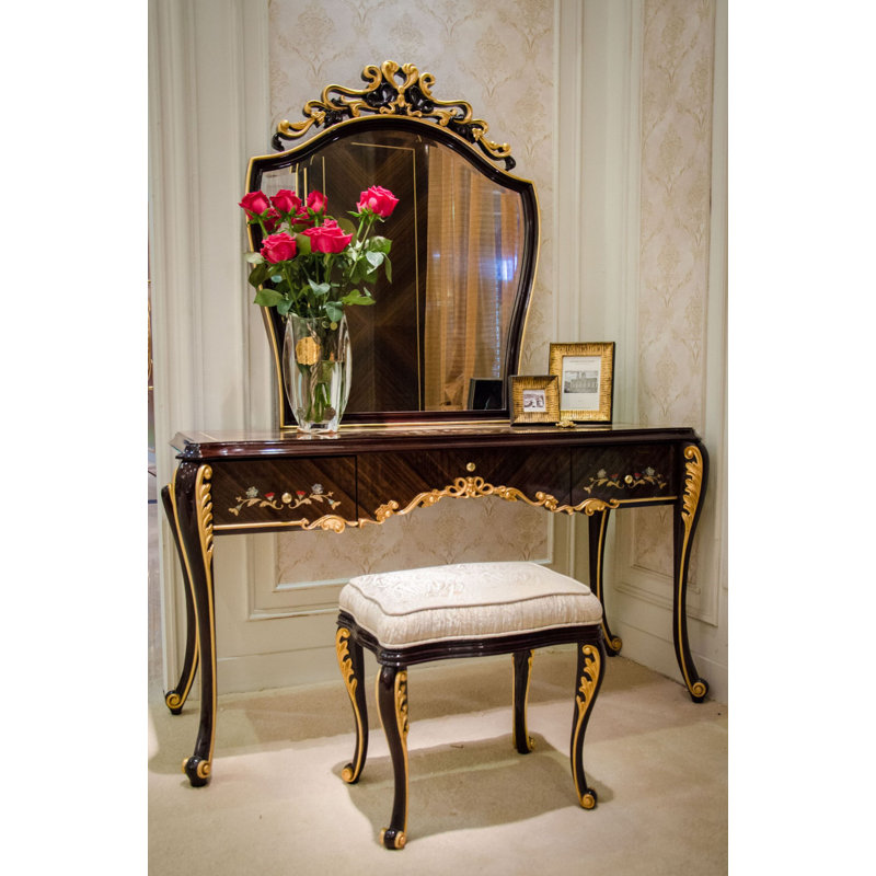 Athena Upholstered Vanity Stool