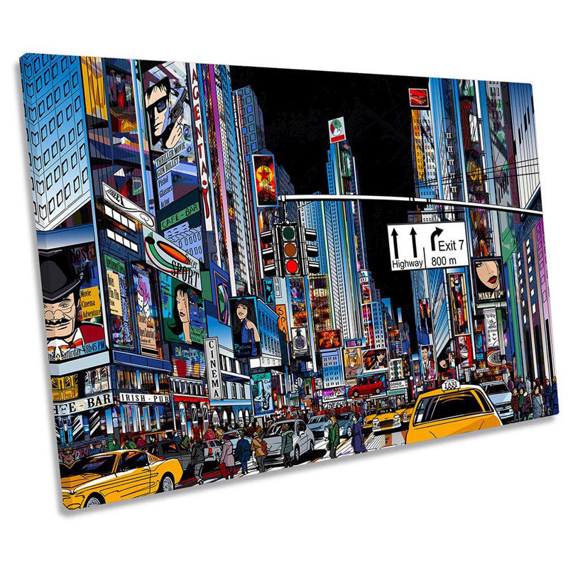 Times Square New York City - Wrapped Canvas Print, 30.5cm H x 45.7cm W x 2cm D