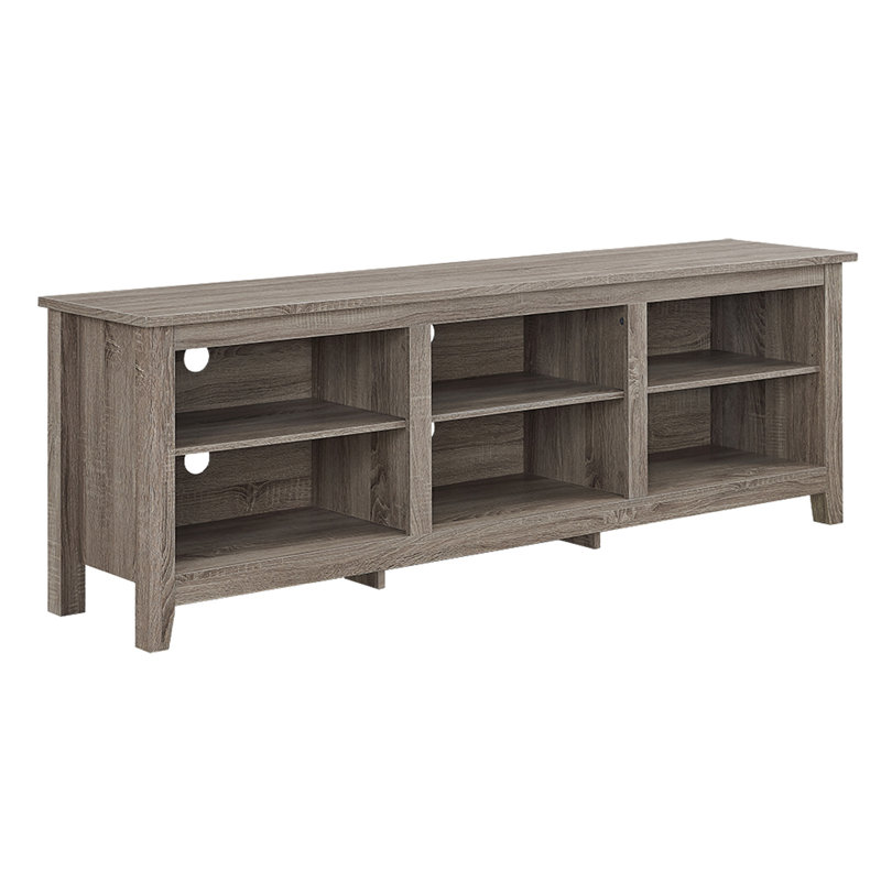 Sunbury Open Storage TV Stand, Driftwood, 70"