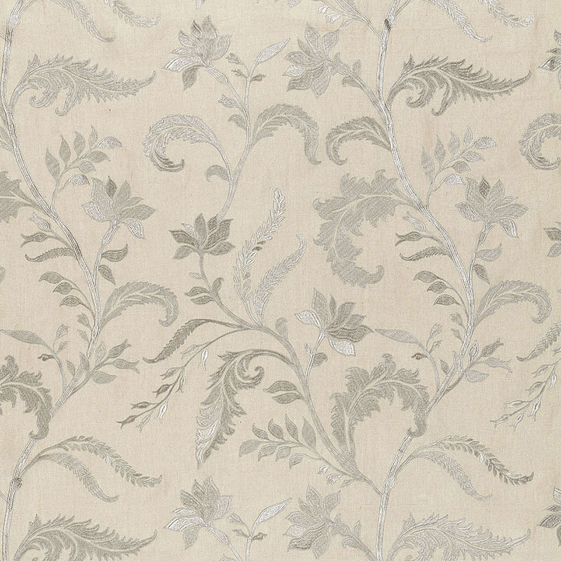 Tissu de broderie en lin Monceau, Zinc