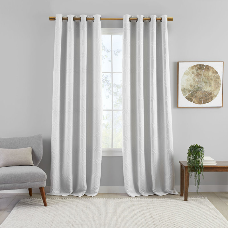 Parrett Blackout Single Curtain Panel, 52"x84", White