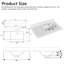 Plateau de meuble-lavabo simple en quartz 36 po avec lavabo Sparkle - pour remplacement de meuble-lavabo, sans armoire