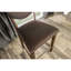Ensemble de 2 chaises rembourrées en noyer et chocolat noir