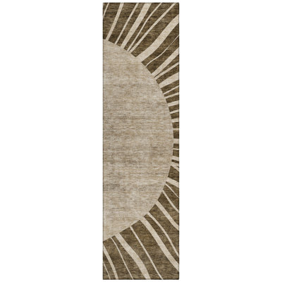 Washable Abstract Indoor / Outdoor Rug