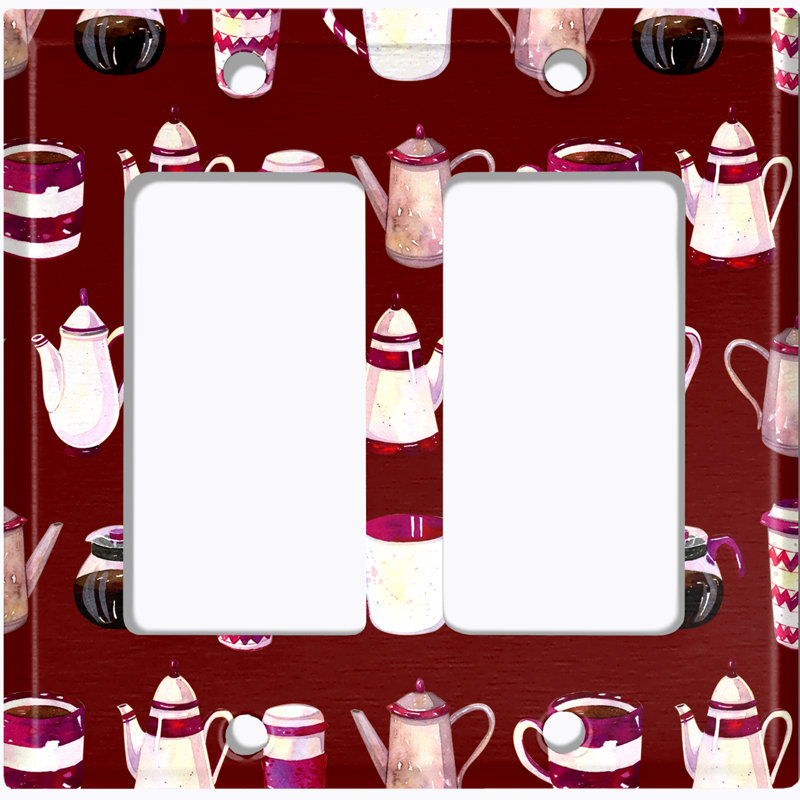 Patterned 2 - Gang Rocker Standard Wall Plate