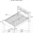 Copper Cappuccino Eastern King LED Storage Bookcase Bed
