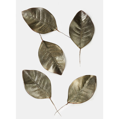 Feuille de magnolia métallique