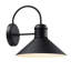 Applique murale extérieure de style grange, 1 lumière, noir mat, câblée, 11 po H (paquet de 2)