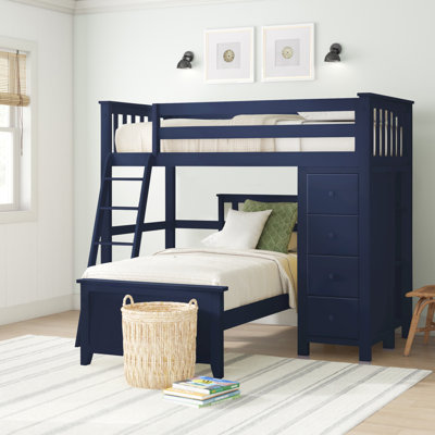 Buendia Kids Twin Over Twin Bunk Bed with Drawers