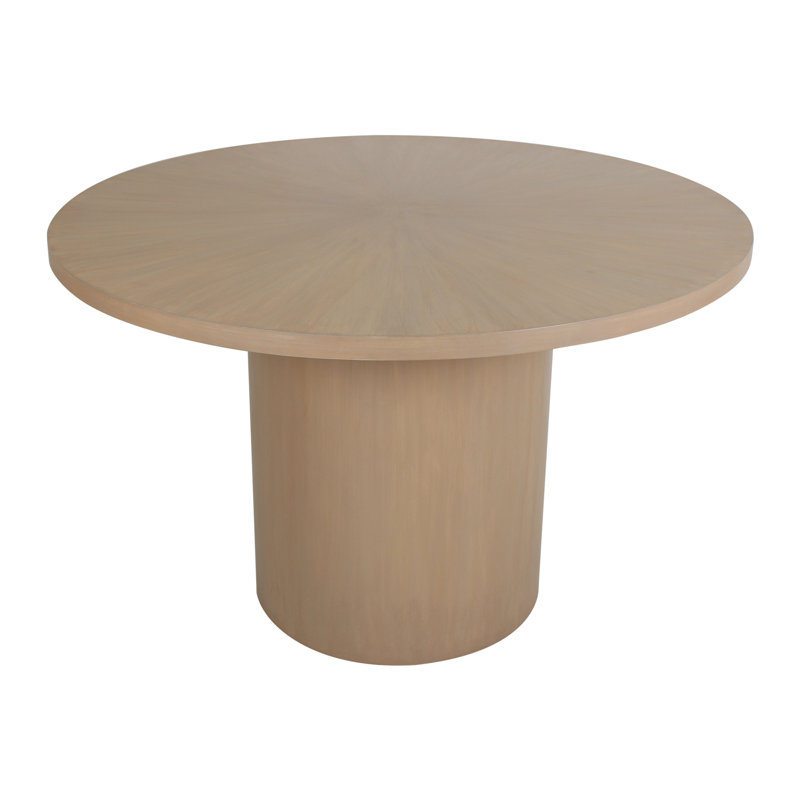 48" Round Wood Dining Table, Natural