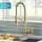 KRAUS Bolden 2-in-1 Commercial Style Pull-Down Single Handle Water Filter Kitchen Faucet for Reverse Osmosis or Water Filtration System-91893236