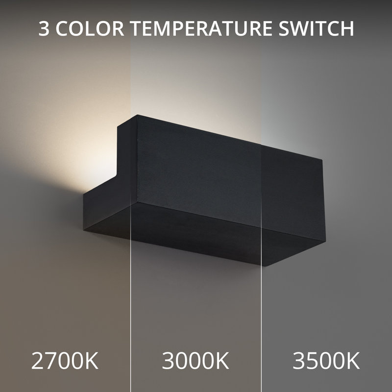 Bantam 1 - Light LED Flush Mounted Sconce, Black, 3000K