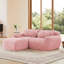 Canapé modulaire ergonomique rose, tissu moelleux, sans assemblage, bonheur de chambre à coucher