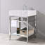 Meuble-lavabo de 24 po en marbre de Carrare naturel avec lavabo, structure en acier inoxydable argenté et tablette en verre-1572645743-1556390636