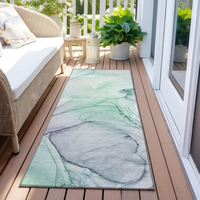 Tapis intérieur / extérieur Eliessia, Tapis de couloir 2 pi 3 po x 7 pi 6 po