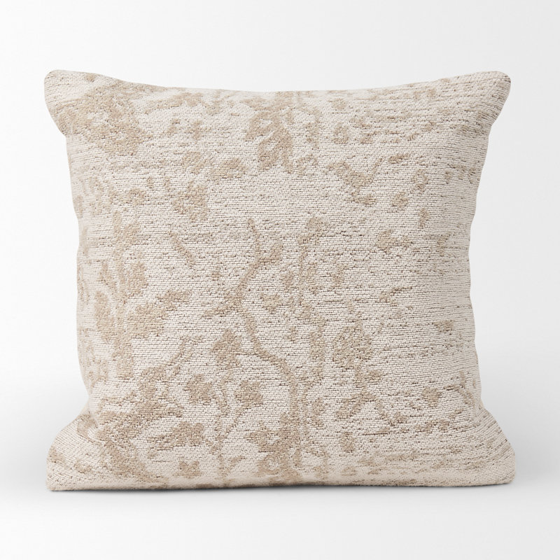 Housse de coussin en damas, Crème