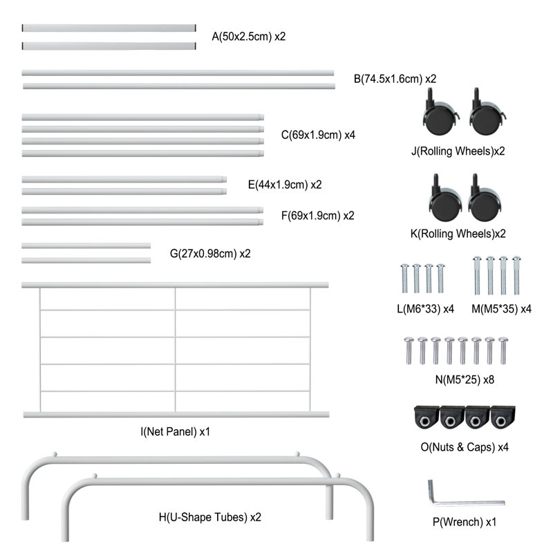 Zenaida 31.3'' Iron Rolling Clothing Rack