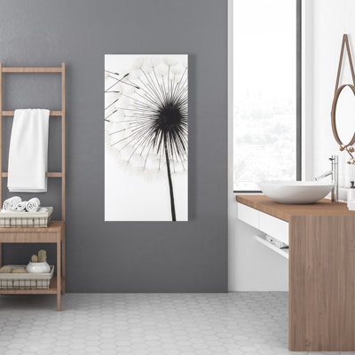 Silhouette of Dandelion - Black Bedroom Canvas for Home Decor