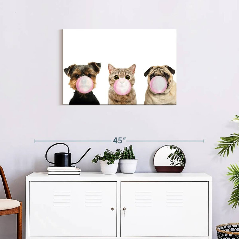«Funny Animal», reproduction sur toile, H 20 po x l 30 po x P 1,25 po
