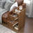 Fluted End Table Set With Drawers(set Of 2), Farmhouse Side Table With Storage-1180773792