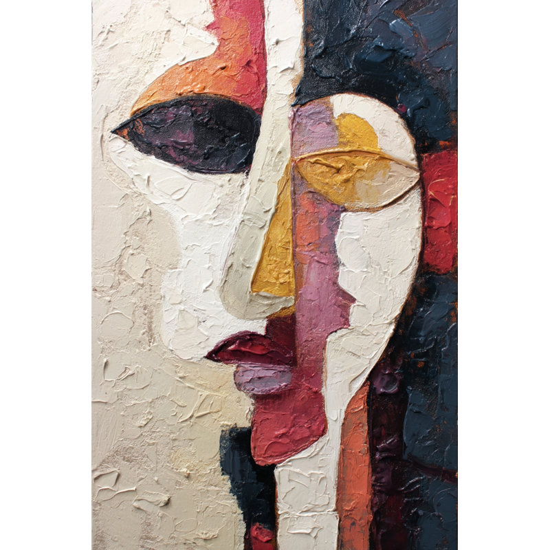 Art mural peint sur toile peinte, L 16 po x H 24 po x P 1,5 po