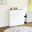 Armoire de rangement pour chaussures pour le vestibule, range-chaussures à 6 niveaux avec panneaux sculptés