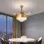 Gold Crystal Ceiling Fan With Lights, 3 Colour Dimmable, Remote Control, Quiet Flush Mount For Bedroom-35026026