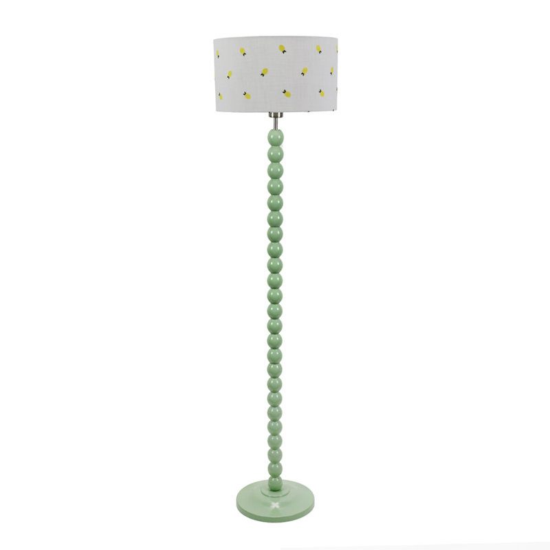 Mimms 145cm Traditional Floor Lamp, Green, No