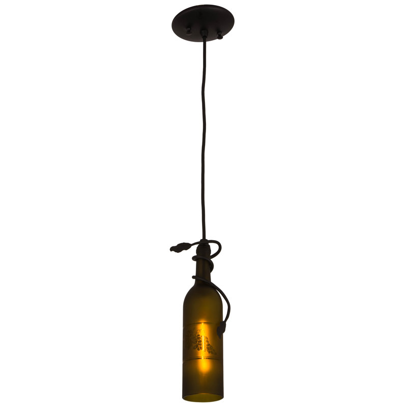 Greenbriar Oak 1 - Light Pendant, Green, 17" H x 5" W x 5" D