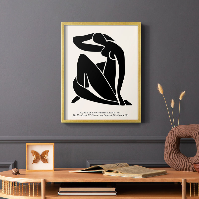 Matisse LVI, reproduction encadrée - bois massif, H 10 po x l 8 po